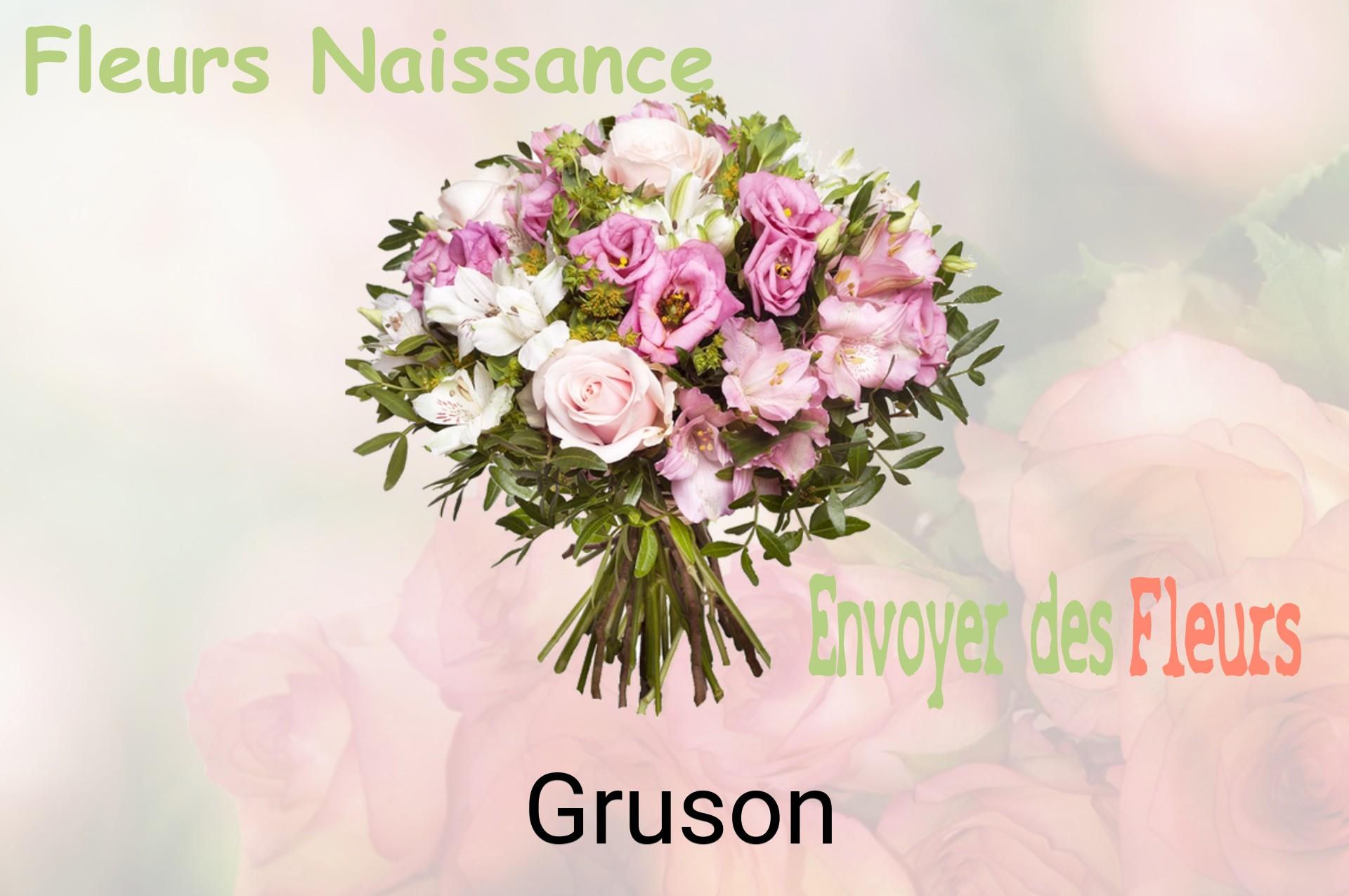 Bouquet de fleurs de naissance livré à Gruson