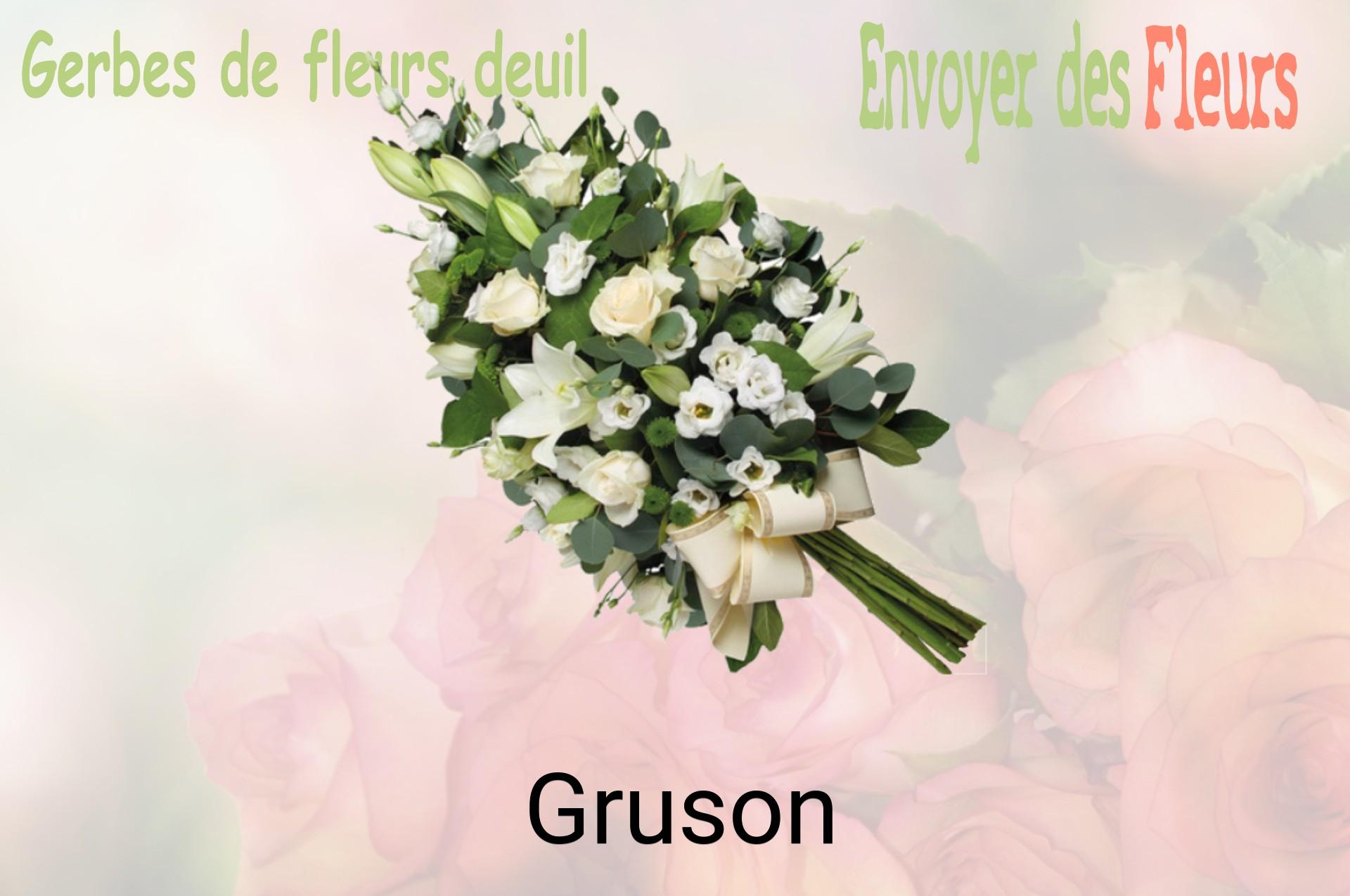 Gerbe de fleurs de deuil livrée à Gruson